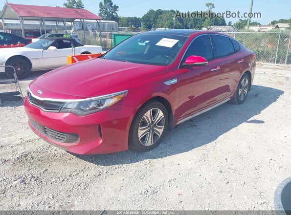 KNAGU4LE9H5010314 2017 KIA OPTIMA HYBRID Красный Передняя левая четверть