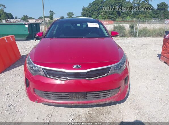 KNAGU4LE9H5010314 2017 KIA OPTIMA HYBRID Красный Вид задней части салона