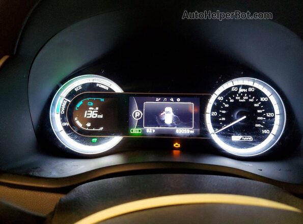 KNDCB3LC4K5332186 2019 KIA NIRO Blue ხელსაწყოთა პანელის ხედი