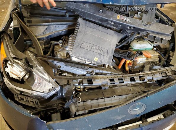 KNDCB3LC4K5332186 2019 KIA NIRO Blue უკანა სალონის ხედი