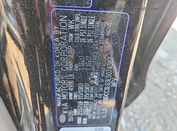 KNDCC3LG3L5074387 2020 KIA NIRO Black Widok komory silnika