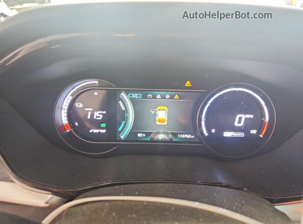 KNDCC3LG3N5160477 2022 KIA NIRO Red Widok zestawu wskaźników