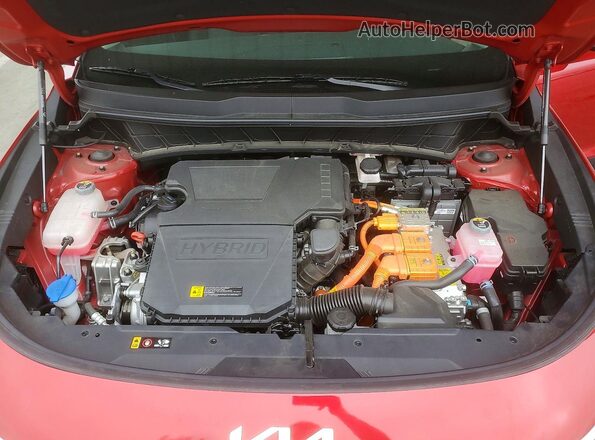 KNDCR3LE4R5155498 2024 KIA NIRO Red Вид задньої частини салону