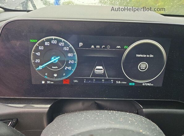 KNDCR3LE6P5093339 2023 KIA NIRO Серый Вид щитка приборов
