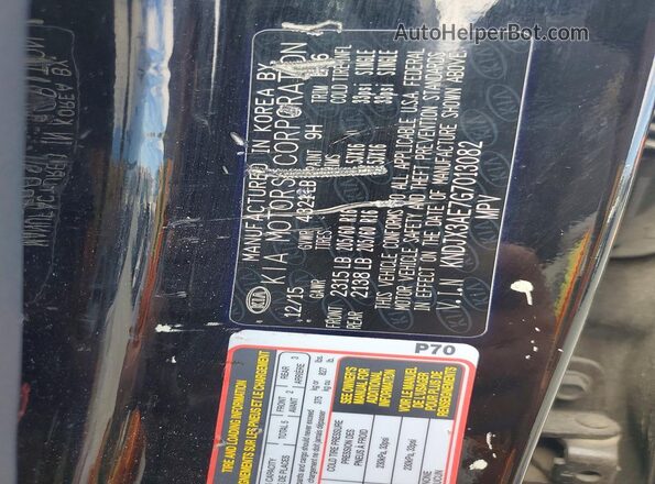 KNDJX3AE7G7013082 2016 KIA SOUL Black 360 interior view