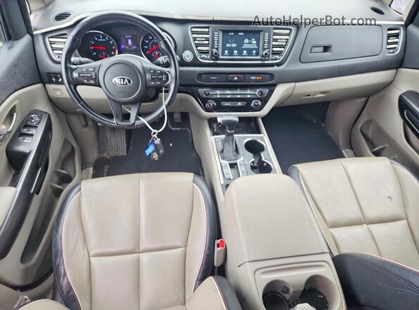 KNDMB5C11L6639695 2020 KIA SEDONA White Առջևի վահանակի տեսք