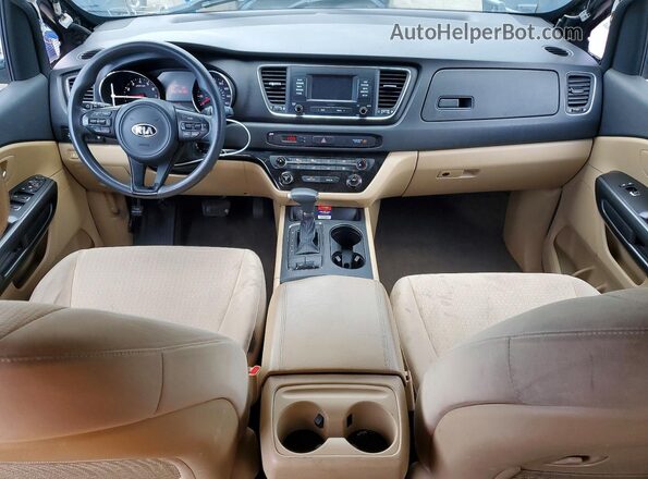KNDMB5C15J6387804 2018 KIA SEDONA Black Widok deski rozdzielczej