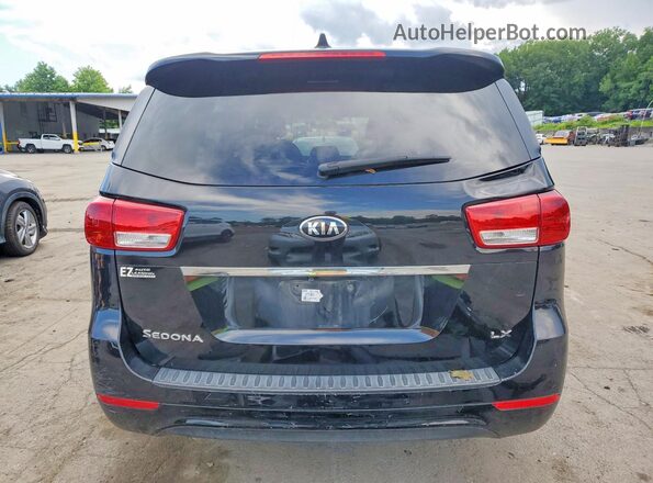 KNDMB5C15J6387804 2018 KIA SEDONA Black Widok z tyłu