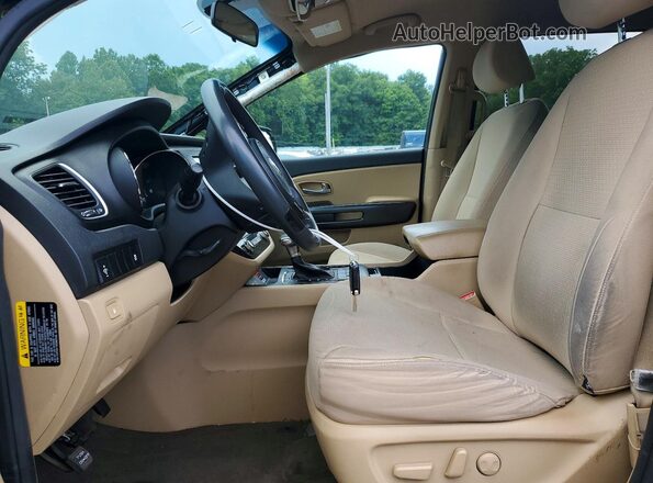 KNDMB5C15J6387804 2018 KIA SEDONA Black Widok wnętrza z przodu