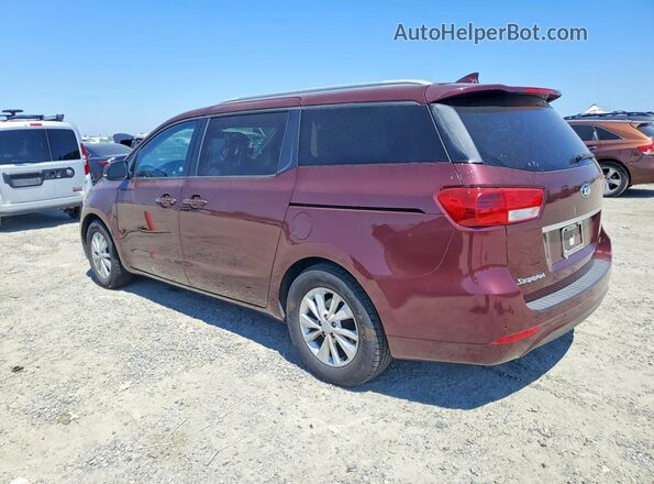 KNDMB5C16G6089688 2016 KIA SEDONA Maroon Задня ліва чверть