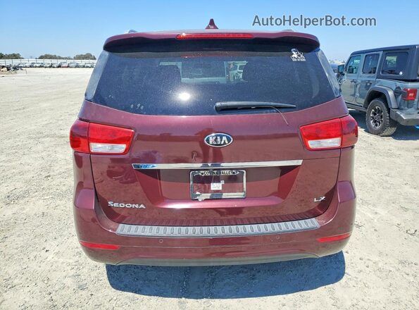 KNDMB5C16G6089688 2016 KIA SEDONA Maroon Вид ззаду