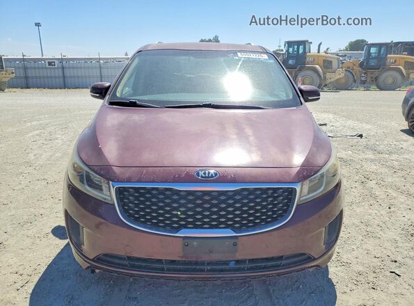 KNDMB5C16G6089688 2016 KIA SEDONA Maroon Вид спереду
