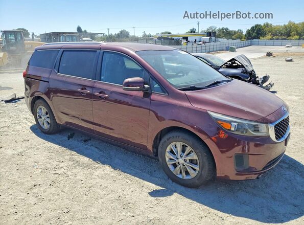 KNDMB5C16G6089688 2016 KIA SEDONA Maroon Передня права чверть