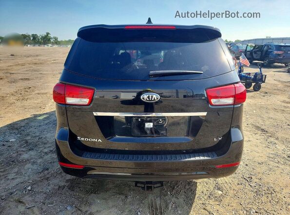 KNDMB5C18H6284287 2017 KIA SEDONA Black უკანა ხედი