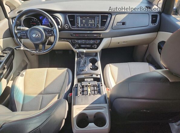 KNDMB5C18H6284287 2017 KIA SEDONA Black წინა პანელის ხედი