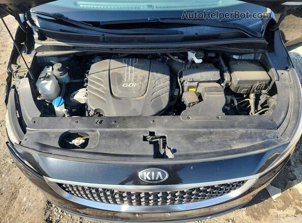 KNDMB5C18H6284287 2017 KIA SEDONA Black ძრავის განყოფილების ხედი