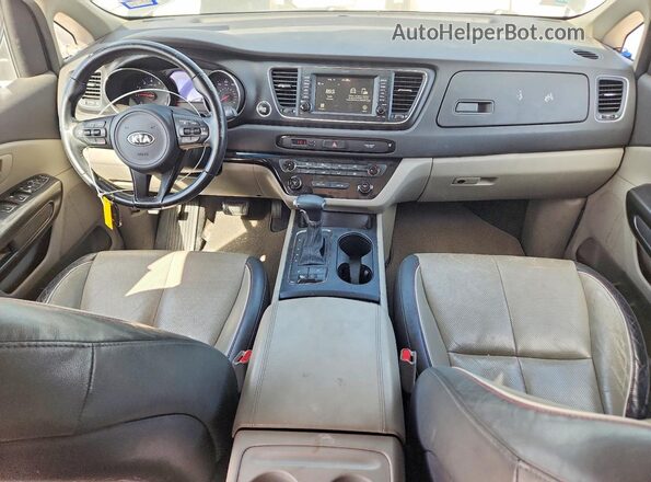 KNDMB5C1XH6281181 2017 KIA SEDONA Gray წინა პანელის ხედი