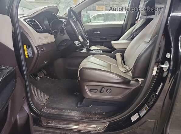 KNDME5C17H6278973 2017 KIA SEDONA Black წინა სალონის ხედი