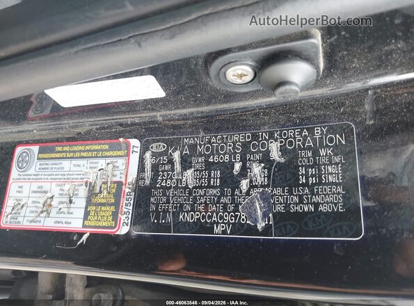 KNDPCCAC9G7828811 2016 KIA SPORTAGE Black Widok komory silnika