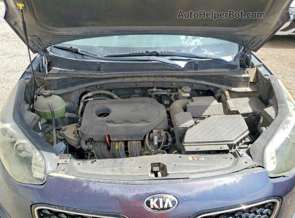 KNDPM3AC0H7116167 2017 KIA SPORTAGE Blue Widok wnętrza z tyłu