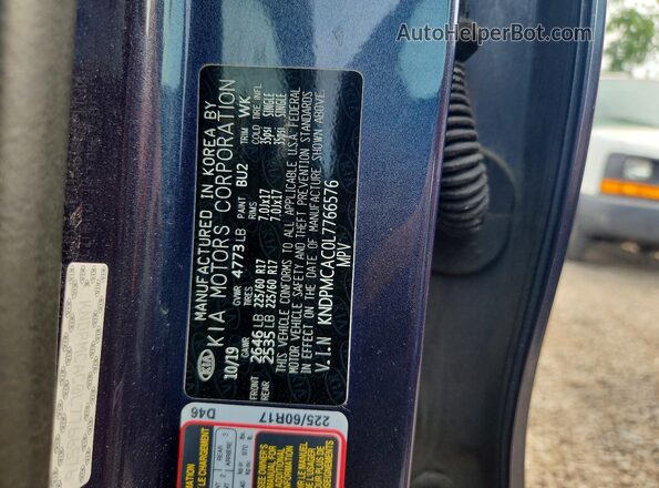 KNDPMCAC0L7766576 2020 KIA SPORTAGE Blue Widok wnętrza 360 stopni