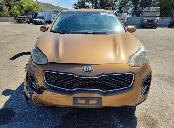 KNDPMCAC5H7154090 2017 KIA SPORTAGE Orange Вид спереду
