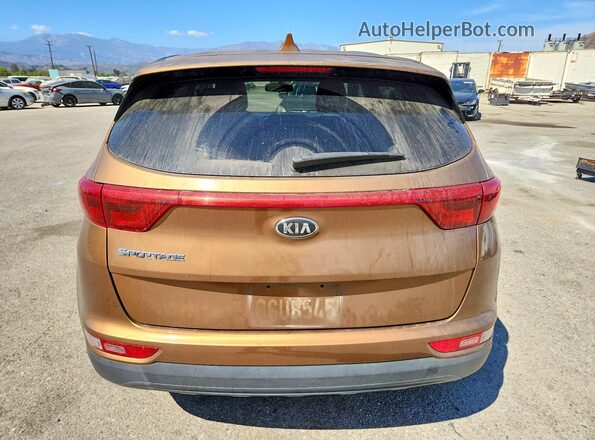 KNDPMCAC5H7154090 2017 KIA SPORTAGE Orange Вид ззаду