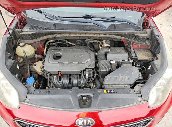 KNDPMCAC8H7116336 2017 KIA SPORTAGE Red Vista del compartimento del motor