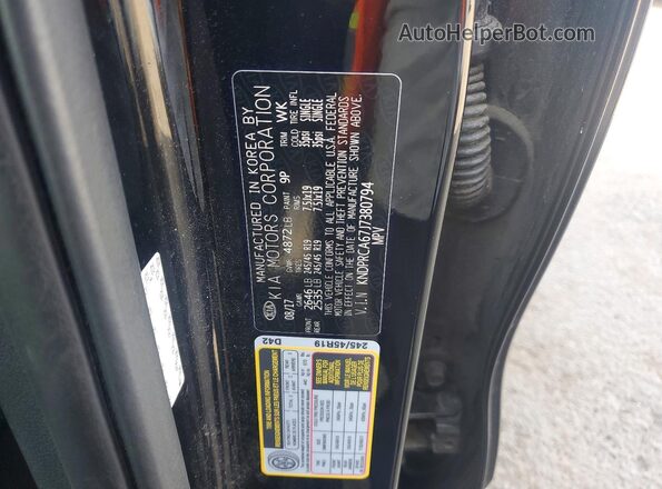 KNDPRCA67J7380794 2018 KIA SPORTAGE Black Вид наклейки з VIN-кодом