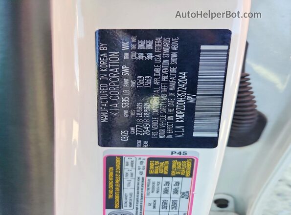 KNDPZDDH3S7242044 2025 KIA SPORTAGE White Панорамний вид салону 360°