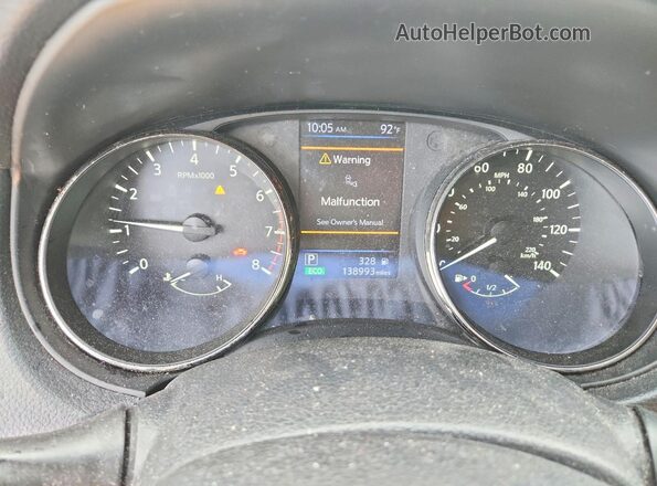 KNMAT2MT0JP621940 2018 NISSAN ROGUE Black Widok zestawu wskaźników
