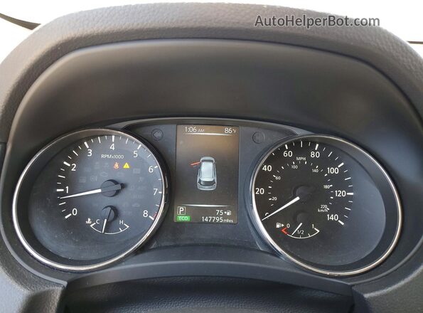 KNMAT2MT1HP581071 2017 NISSAN ROGUE Silver Սարքավորումների վահանակի տեսք
