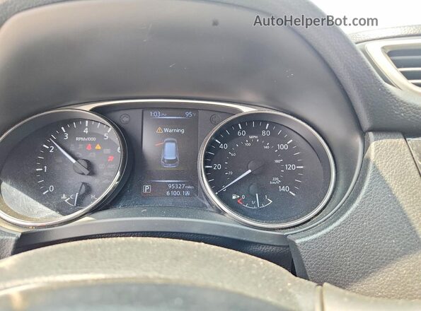 KNMAT2MT3GP671272 2016 NISSAN ROGUE Silver ხელსაწყოთა პანელის ხედი