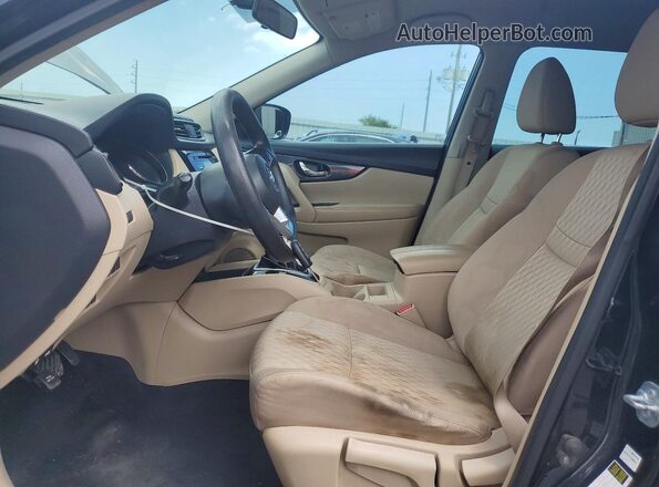 KNMAT2MT5HP540264 2017 NISSAN ROGUE Черный Вид салона спереди