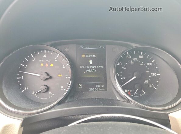 KNMAT2MT5HP540264 2017 NISSAN ROGUE Черный Вид щитка приборов