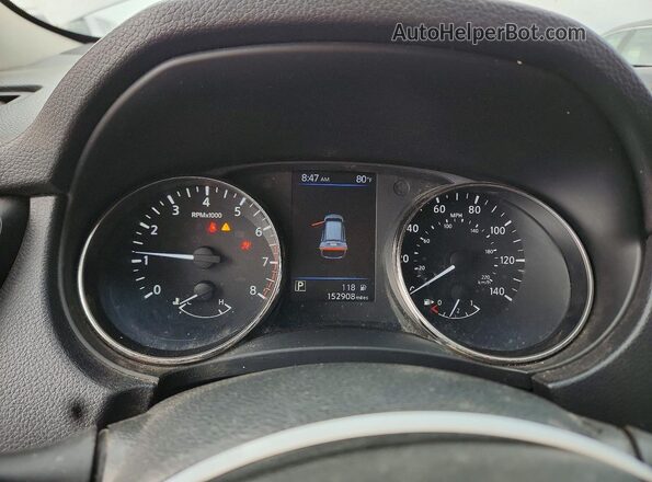 KNMAT2MT5JP521459 2018 NISSAN ROGUE White Instrument cluster view