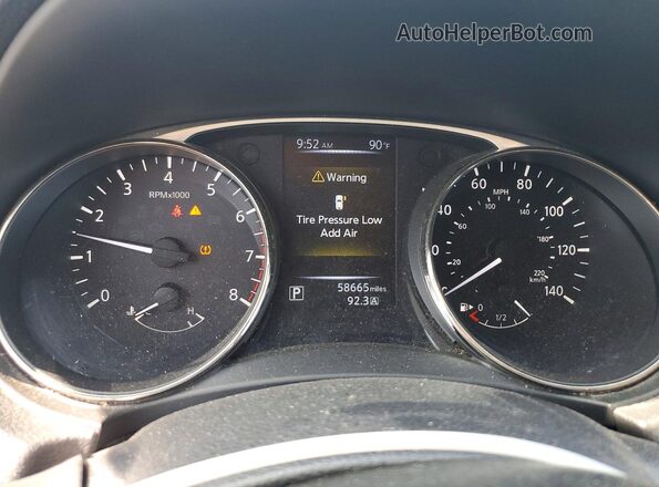KNMAT2MT6GP632241 2016 NISSAN ROGUE White Widok zestawu wskaźników