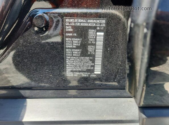 KNMAT2MT8HP617337 2017 NISSAN ROGUE Black Vista de la etiqueta del VIN