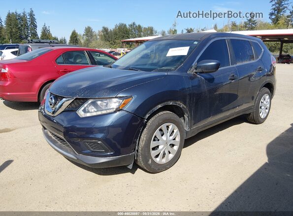 KNMAT2MT9GP692725 2016 NISSAN ROGUE Dark Blue წინა მარცხენა ხედი სამი მეოთხედიდან