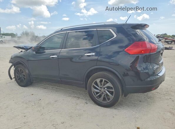 KNMAT2MT9GP701553 2016 NISSAN ROGUE Черный Задняя левая четверть