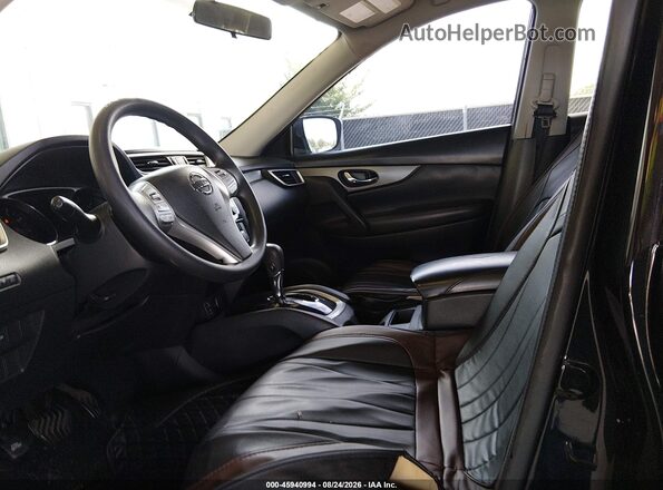 KNMAT2MT9GP717638 2016 NISSAN ROGUE Black Вид салону спереду