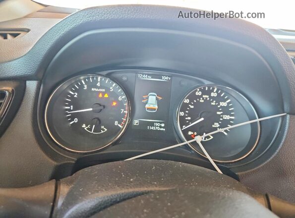 KNMAT2MT9HP533608 2017 NISSAN ROGUE Silver Instrument cluster view