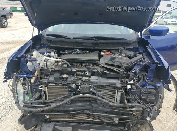 KNMAT2MTXHP594739 2017 NISSAN ROGUE Синий Вид задней части салона