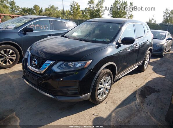 KNMAT2MV0HP569138 2017 NISSAN ROGUE Black წინა მარცხენა ხედი სამი მეოთხედიდან