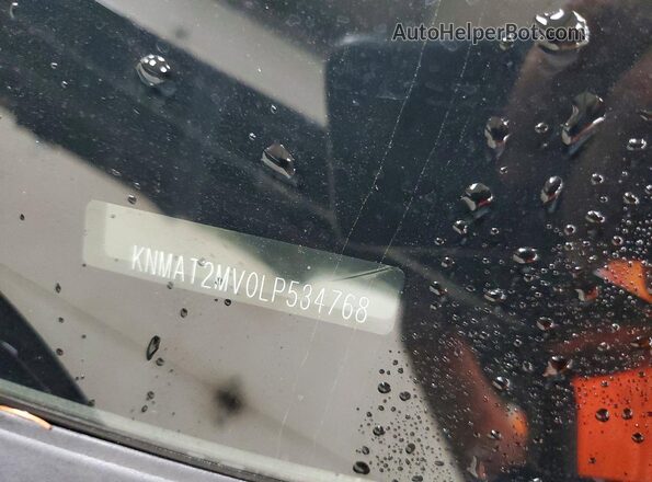 KNMAT2MV0LP534768 2020 NISSAN ROGUE Black VIN კოდის სტიკერის ხედი