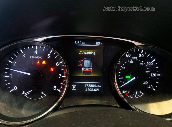 KNMAT2MV1GP710829 2016 NISSAN ROGUE Black Instrument cluster view