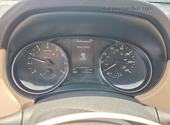 KNMAT2MV1HP571531 2017 NISSAN ROGUE Black Սարքավորումների վահանակի տեսք