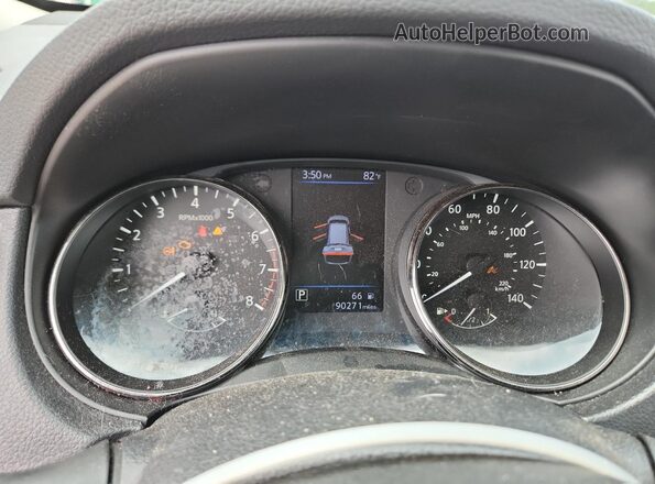 KNMAT2MV1JP613315 2018 NISSAN ROGUE Blue Vista del cuadro de instrumentos