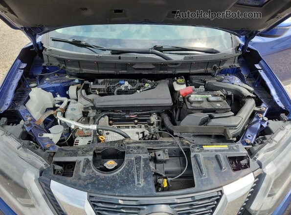 KNMAT2MV1JP613315 2018 NISSAN ROGUE Blue Vista del compartimento del motor