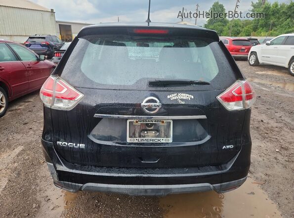 KNMAT2MV3GP619206 2016 NISSAN ROGUE Black Հետևի տեսք